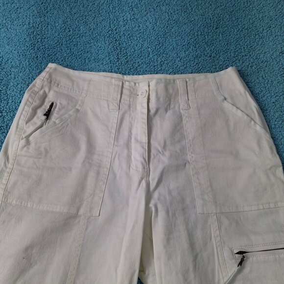 Westbound Womens Cargo Crop Capris Pants Size 10 Stretch Summer Pool Golf - Picture 7 of 13